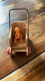 Houten poppenwagentje, Ophalen, Zo goed als nieuw, Poppenhuis