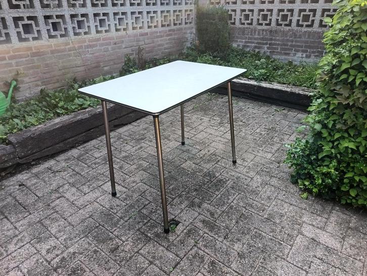 Vintage formica Keukentafel, Huis en Inrichting, Tafels | Eettafels, Gebruikt, 50 tot 100 cm, 100 tot 150 cm, Rechthoekig, Ophalen