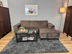 GRATIS LEVERING Bruine Velvet Hoekbank, 250 tot 300 cm, Ophalen of Verzenden, Zo goed als nieuw, Noordkade 68A