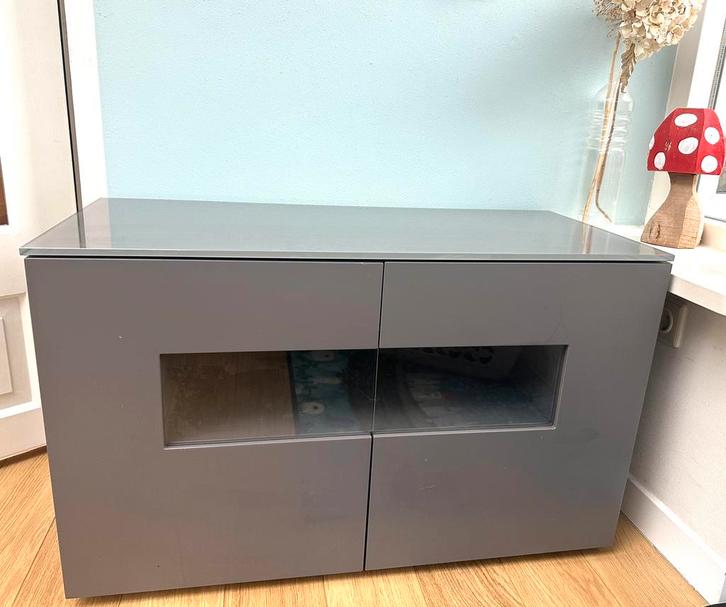 Karat, televisiekast design meubel donkergrijs, Huis en Inrichting, Kasten | Televisiemeubels, Gebruikt, Minder dan 100 cm, 100 tot 150 cm