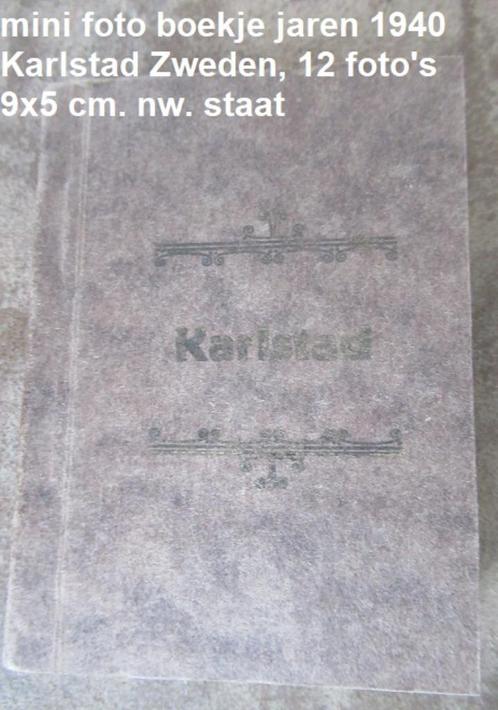 KARLSTAD ZWEDEN, mini fotoboekje jaren 40, Verzamelen, Foto's en Prenten, Zo goed als nieuw, Foto, Gebouw, 1940 tot 1960, Ophalen of Verzenden