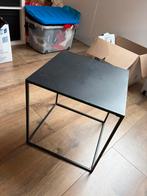 Zwart metalen tafeltje, Minder dan 55 cm, Metaal of Aluminium, Rond, Ophalen of Verzenden