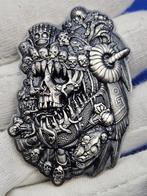 (8859) South Korea by Komsco  AZTEC  GOD OF DEATH  TWO OUNCE, Ophalen of Verzenden, Zilver