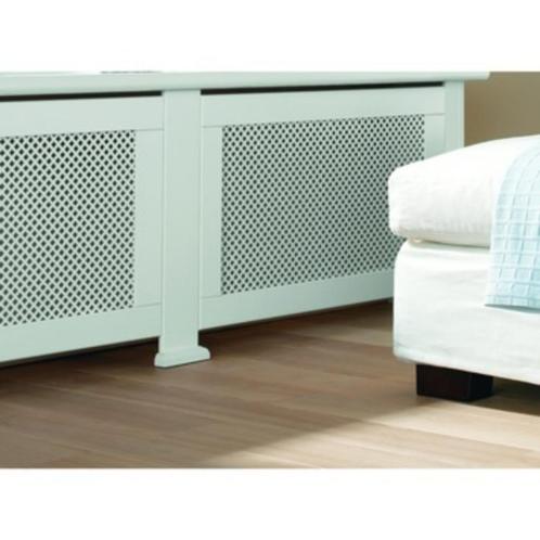 CanDo Radiatorbekleding Ancona Wit MDF 60x60 cm914), Huis en Inrichting, Stoffering | Vloerbedekking, Nieuw, Tapijttegels, Wit