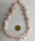 Opvallende ketting edelsteen Rozenkwarts Nieuw, Ophalen of Verzenden, Nieuw, Roze, Steen of Mineraal