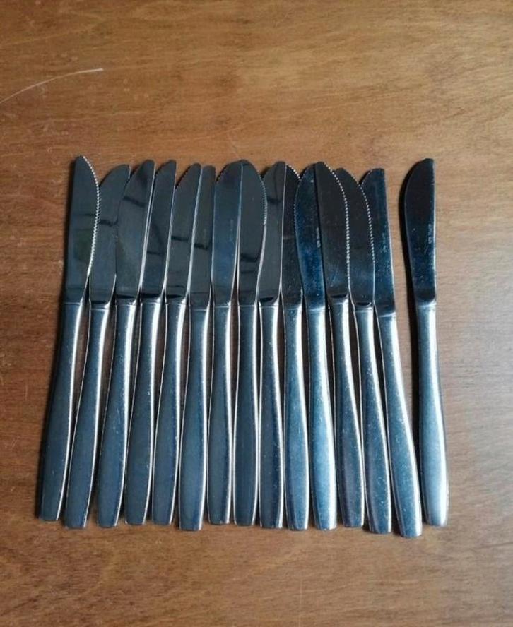 RVS messen reppel inox (set van 15 stuks), Huis en Inrichting, Keuken | Bestek, Rvs of Chroom, Ophalen of Verzenden