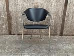 OPRUIMING!!! Designstoel Rosa - Tuigleer zwart / chroom, Zwart, Nieuw, Ophalen of Verzenden, Metaal
