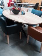 Nieuwe ovale eettafel, Metaal, 100 tot 150 cm, Ophalen of Verzenden, Vijf personen of meer