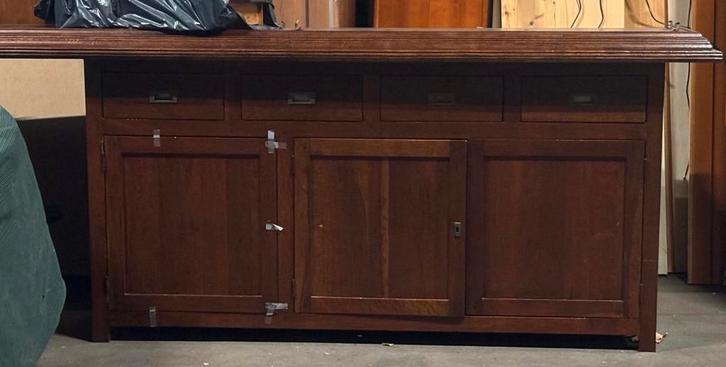 Teakhout grote dressoir VANDAAG OPHALEN!!!!!, Huis en Inrichting, Kasten | Dressoirs, Zo goed als nieuw, 200 cm of meer, 25 tot 50 cm