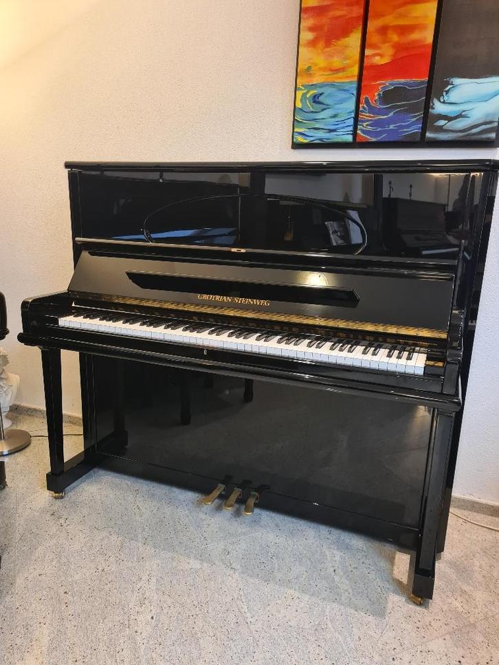 Grotrian-Steinweg Concertino 132 PE Sostenuto occasion 1987, Muziek en Instrumenten, Piano's, Gebruikt, Piano, Zwart, Hoogglans
