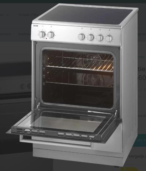 Etna INDUCTIEfornuis 60 cm RVS FIV560RVS, Witgoed en Apparatuur, Fornuizen, Nieuw, Vrijstaand, Inductie, 4 kookzones, 85 tot 90 cm