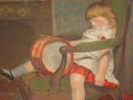 prent meisje slapend op stoel met trommel, J. Hayllar, 1877, Verzenden