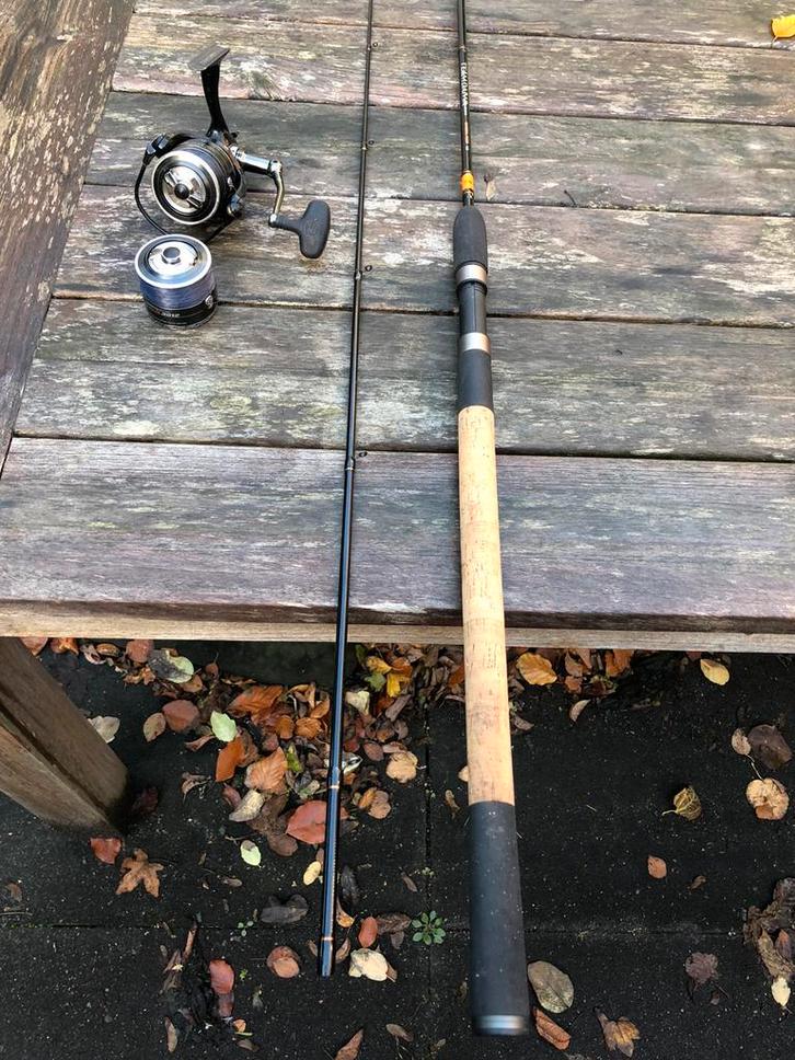 Daiwa commercial 9 ft 6 in feeder .Evt. Met molen., Watersport en Boten, Hengelsport | Witvissen, Complete set, Ophalen