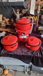 Vintage Emaille Petroleumstel met Pannetjes, Ophalen of Verzenden