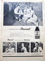 7 vintage advertenties reclames Nutricia Chocomel 1957-58, Verzamelen, Merken en Reclamevoorwerpen, Gebruikt, Ophalen