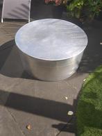 Hamerslag Salontafel RVS, Gebruikt, 50 tot 100 cm, Rond, Metaal