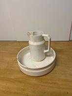Oud Lampetstel - Kan en Waskom - Wit, Antiek en Kunst, Ophalen