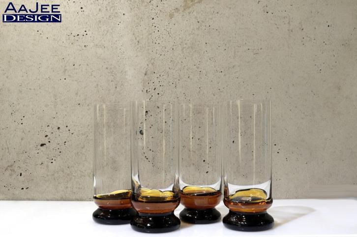 4 Humppila Finland –Kievari – Brutalist glazen – Matti Halme, Verzamelen, Glas en Borrelglaasjes, Zo goed als nieuw, Overige typen