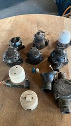 Diverse oude stopcontacten en schakelaars, Doe-het-zelf en Verbouw, Elektra en Kabels, Ophalen, Gebruikt, Stopcontact
