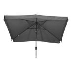 Parasol Libra rechthoek 3 x 2 meter met molen kleur grijs, Tuin en Terras, Parasols, Kantelbaar, Nieuw, Stokparasol, 2 tot 3 meter