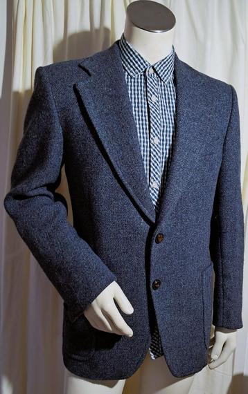 HARRIS TWEED🧐 vintage colbert donker blauw maat 52-54 beschikbaar voor biedingen
