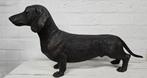 TECKEL / 2 MATEN / TEKKEL/ HOND / TUINBEELD/, Dierenbeeld, Nieuw, Info@huisentuindecoratiemarie.nl, Huis en tuin decoratie marie