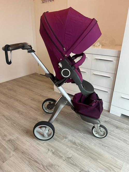 Stokke - Xplory Kinderwagen Compleet - Paars, Kinderen en Baby's, Kinderwagens en Combinaties, Zo goed als nieuw, Combiwagen, Overige merken