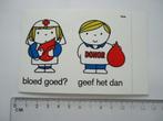sticker Dick BRUNA Strip mercis bloed donor rode kruis bank, Overige typen, Zo goed als nieuw, Verzenden