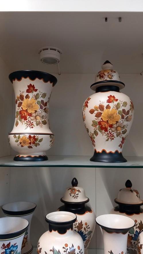 Gouda modica plateel Vazen Set - Vintage Handbeschilderd, Antiek en Kunst, Antiek | Vazen, Ophalen
