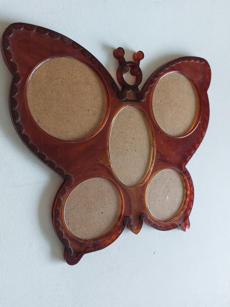 Vintage Vlinder Fotolijst voor Meerdere Foto's, Ophalen of Verzenden, Gebruikt