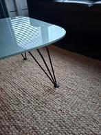 Salontafel met glazen blad - 80x60 & 60x50, Gebruikt, 50 tot 100 cm, Overige kleuren, Modern