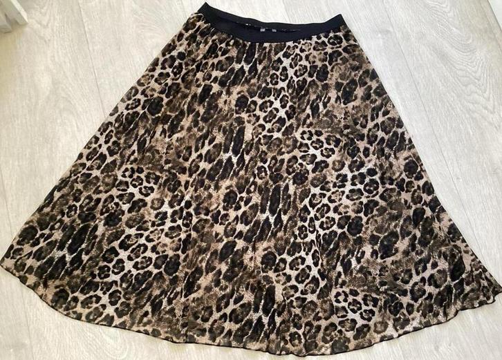 Leopard rok - Maat XL, Kleding | Dames, Rokken, Zo goed als nieuw, Maat 46/48 (XL) of groter, Bruin, Boven de knie, Ophalen of Verzenden