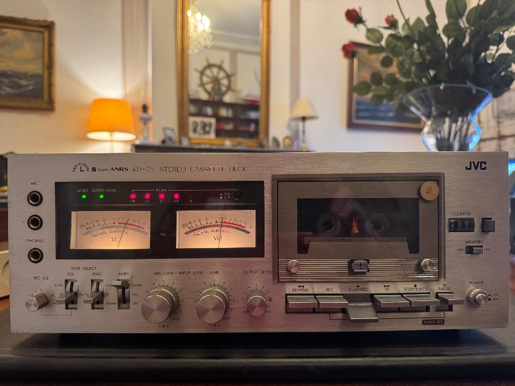 JVC KD-75 Stereo Cassette Deck Jaren 70, Ophalen of Verzenden, Enkel, JVC, Tape counter