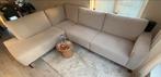 Hoekbank Beige ‘Woonexpress model Deventer’, Huis en Inrichting, Banken | Bankstellen, Ophalen, 250 tot 300 cm, Gebruikt, Hoekbank