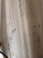5 Gordijnen kamerhoog wit/grijs waveplooi, Huis en Inrichting, 200 cm of meer, Wit, Ophalen of Verzenden, Zo goed als nieuw
