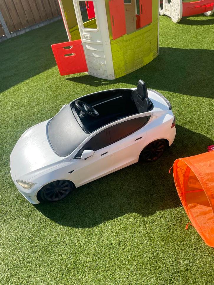 Tesla Model S Kinderauto - Incl. Accu & Lader, Kinderen en Baby's, Speelgoed | Buiten | Accuvoertuigen, Gebruikt, Ophalen