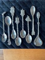 7 lepeltjes Gero verzilverd en 1 suikers hep, Antiek en Kunst, Ophalen of Verzenden