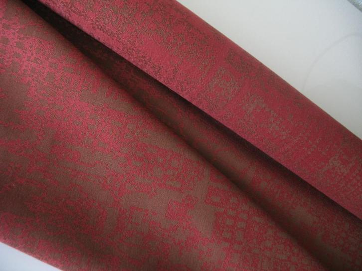 Kvadrat Grid 2 584; roze+olijfgroen; 2x restant meubelstof, Hobby en Vrije tijd, Stoffen en Lappen, Nieuw, Wol, 120 cm of meer