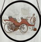 Vintage ca, 1970's raamdecoratie glas in lood klasik mobil, Antiek en Kunst, Antiek | Glas en Kristal, Ophalen of Verzenden