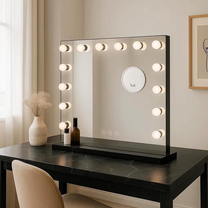 Hollywood Make Up Spiegel met Verlichting 58x46cm, Huis en Inrichting, Woonaccessoires | Spiegels, Nieuw, Minder dan 50 cm, Minder dan 100 cm