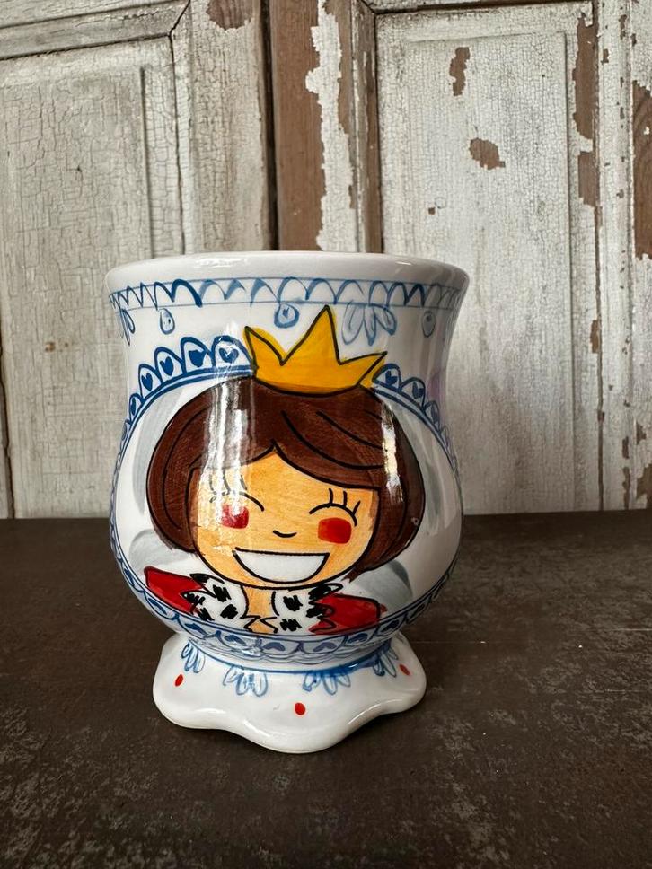 Limited edition Blond Amsterdam mok 25 jaar Koningin Beatrix, Huis en Inrichting, Keuken | Servies, Zo goed als nieuw, Kop(pen) en/of Schotel(s)