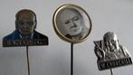 Sir W.Churchill spelden 3 x, Verzamelen, Speldjes, Pins en Buttons, Verzenden, Gebruikt, Figuurtje, Speldje of Pin