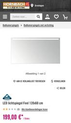 Badkamer spiegel LED lichtspiegel Feel Afmeting: 120x60 cm, Ophalen, 100 tot 150 cm, Overige typen, Nieuw