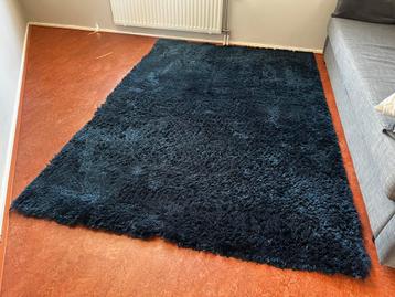 Vloerkleed donker blauw hoogpolig 230 x 160 beschikbaar voor biedingen