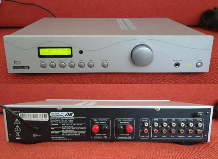 Acoustic Solutions Versterker Ringkerntrafo, Phono, Remote, Audio, Tv en Foto, Versterkers en Receivers, Zo goed als nieuw, Stereo