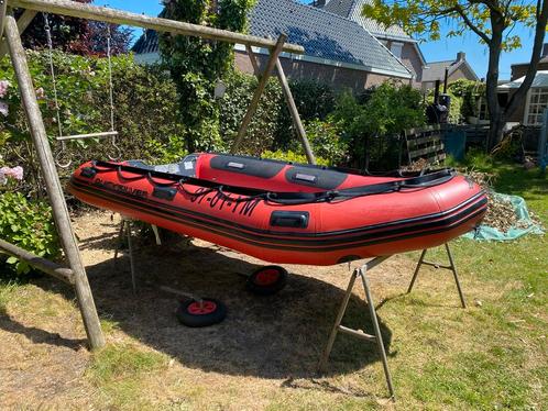 Quicksilver HD380 met 10pk Mercury en trailer, Watersport en Boten, Rubberboten, Gebruikt, Quicksilver, Aluminium, Minder dan 70 pk