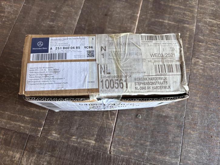 Gordel rechtsachter W251 R Klasse nieuw, Auto-onderdelen, Interieur en Bekleding, Mercedes-Benz, Gebruikt, Ophalen of Verzenden