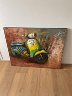 Mooie Haagse scooters metaal 75,00 €, Ophalen, Zo goed als nieuw, Schilderij, 75 tot 100 cm