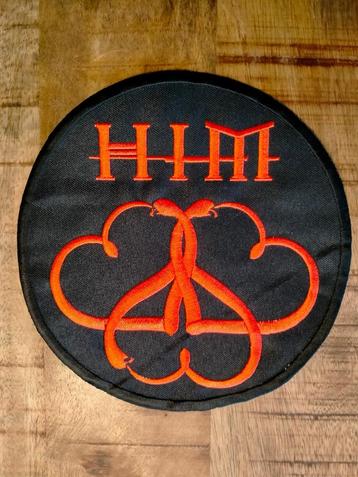HIM love metal Heartagram ronde backpatch back patch  beschikbaar voor biedingen