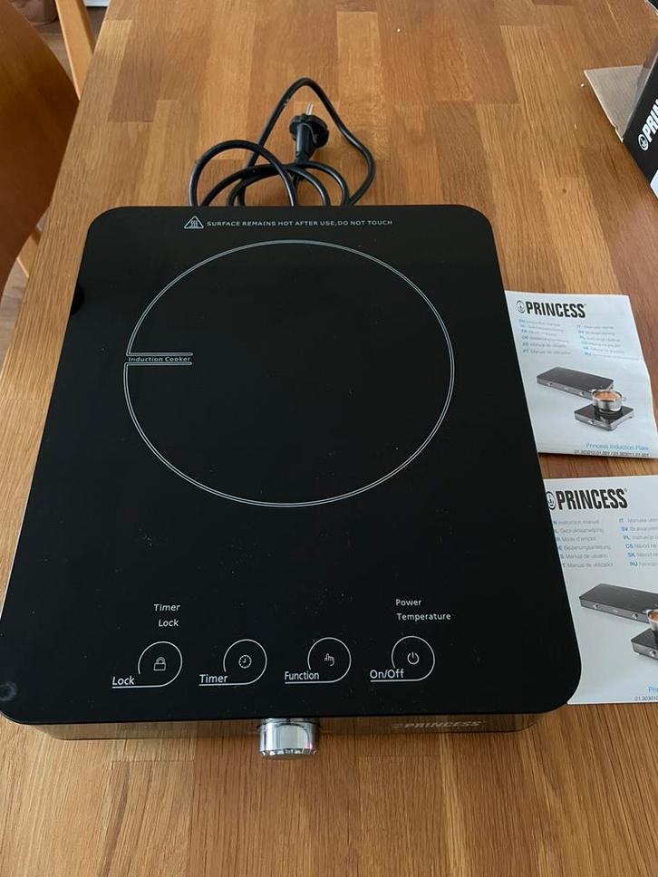 Princess Inductiekookplaat, Witgoed en Apparatuur, Kookplaten, Zo goed als nieuw, Vrijstaand, Inductie, 3 kookzones of minder